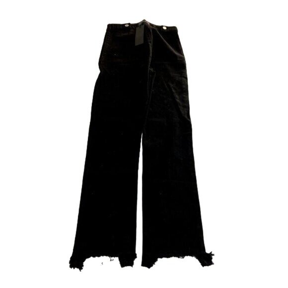 RTA Max Button Front Jeans In Jet Black - Picture 3 of 7
